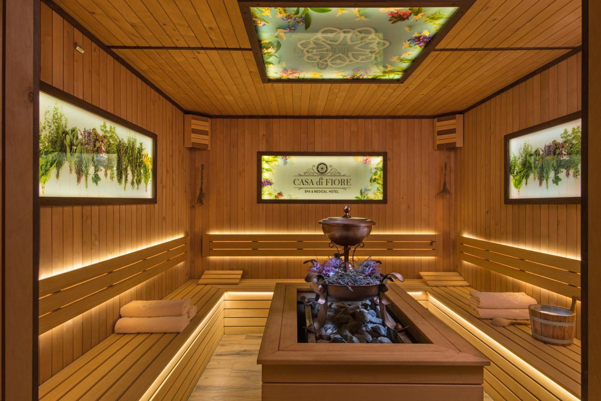 Casa Di Fiore Spa And Medical Hotel, Mineral Pools & Private Beach Kranevo Extérieur photo 3D rendering of a steam room
